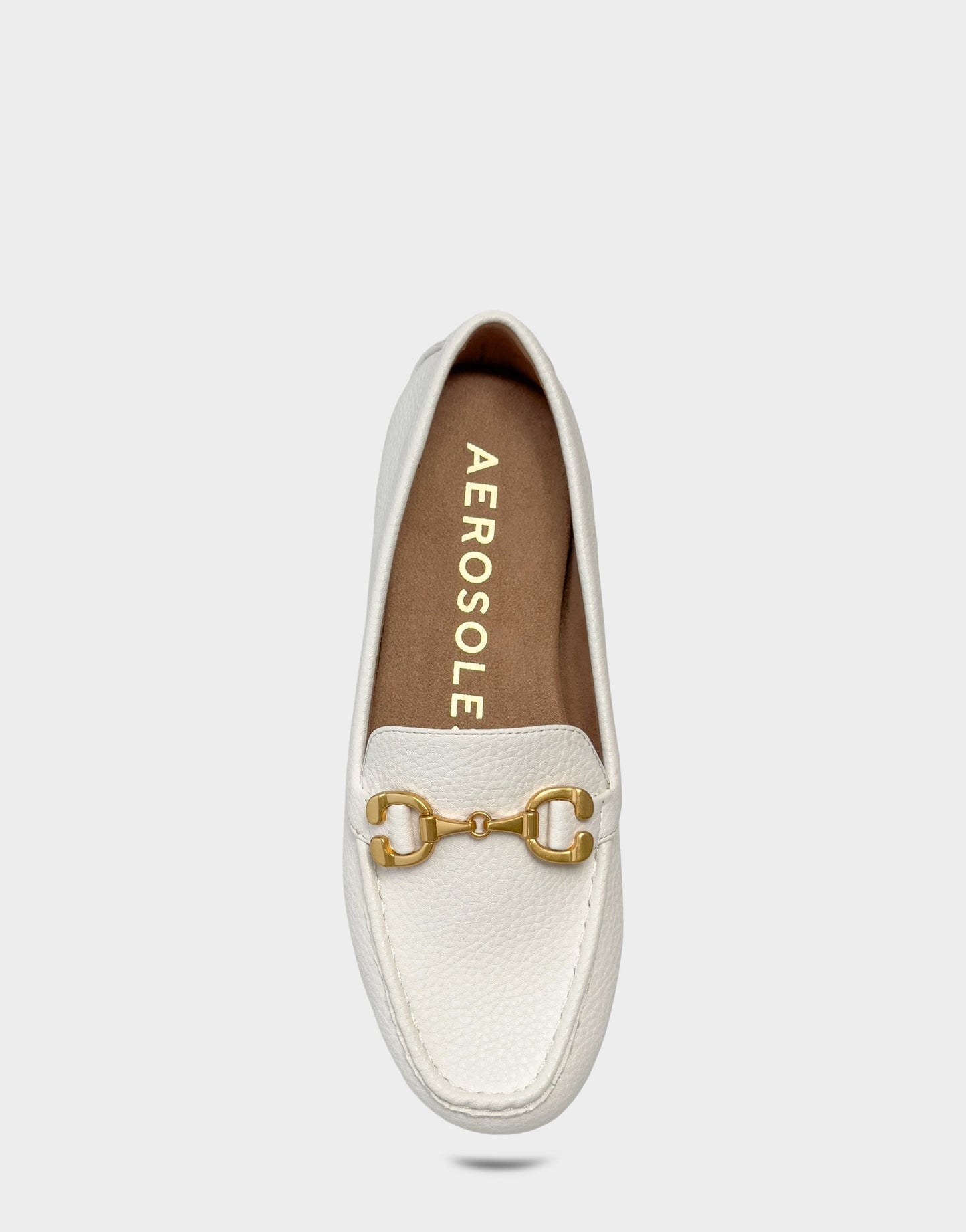Aerosoles Women's Casual Loafer in White Faux Pebbled