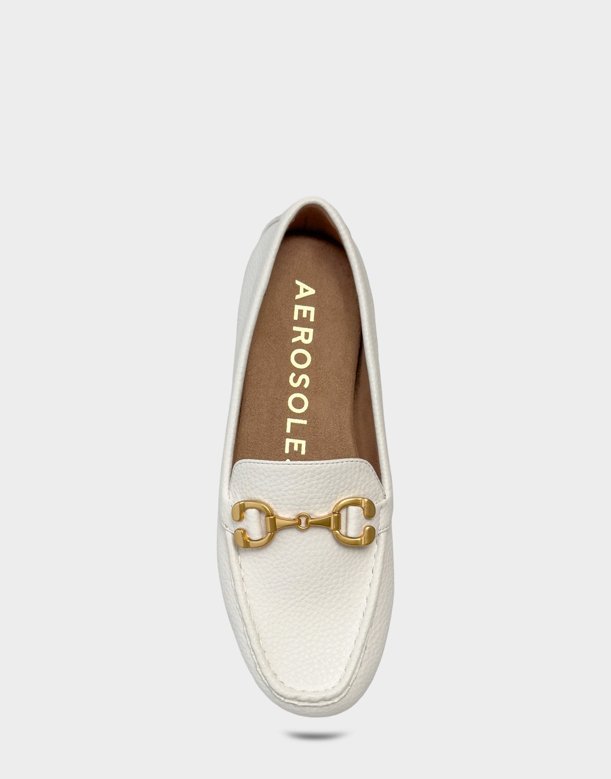 Aerosoles Women's Casual Loafer in White Faux Pebbled