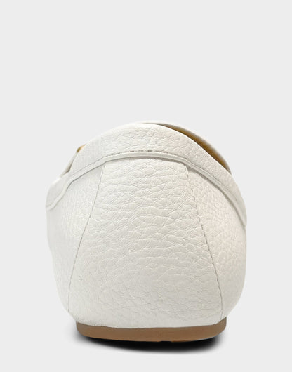 Aerosoles Women's Casual Loafer in White Faux Pebbled