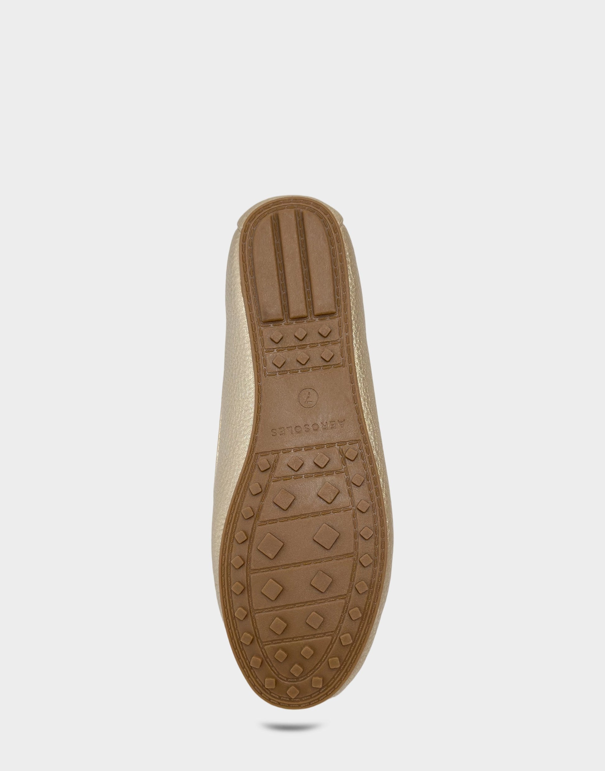 Aerosoles Women's Casual Loafer in Soft Gold Faux Metallic Pebbled
