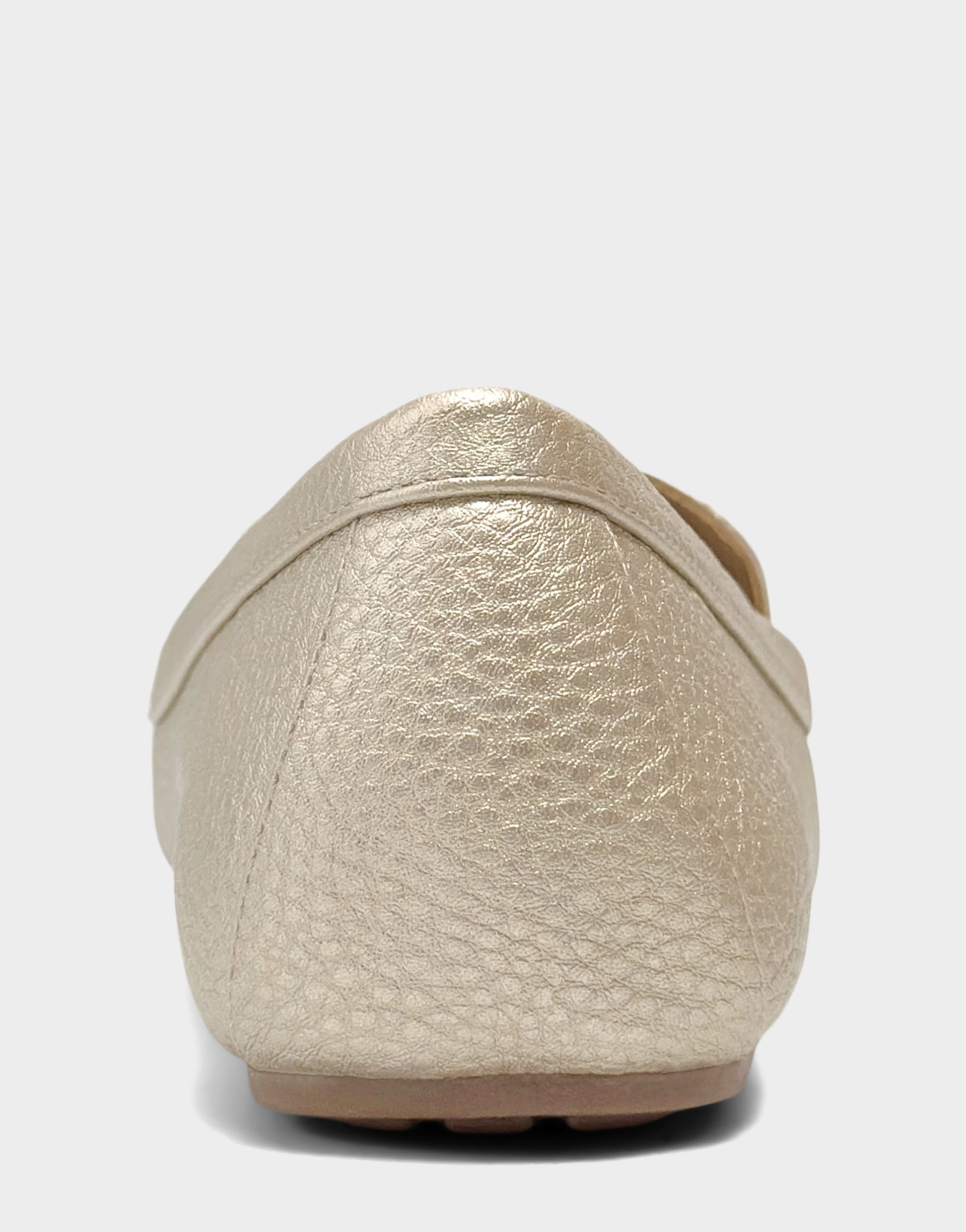 Aerosoles Women's Casual Loafer in Soft Gold Faux Metallic Pebbled