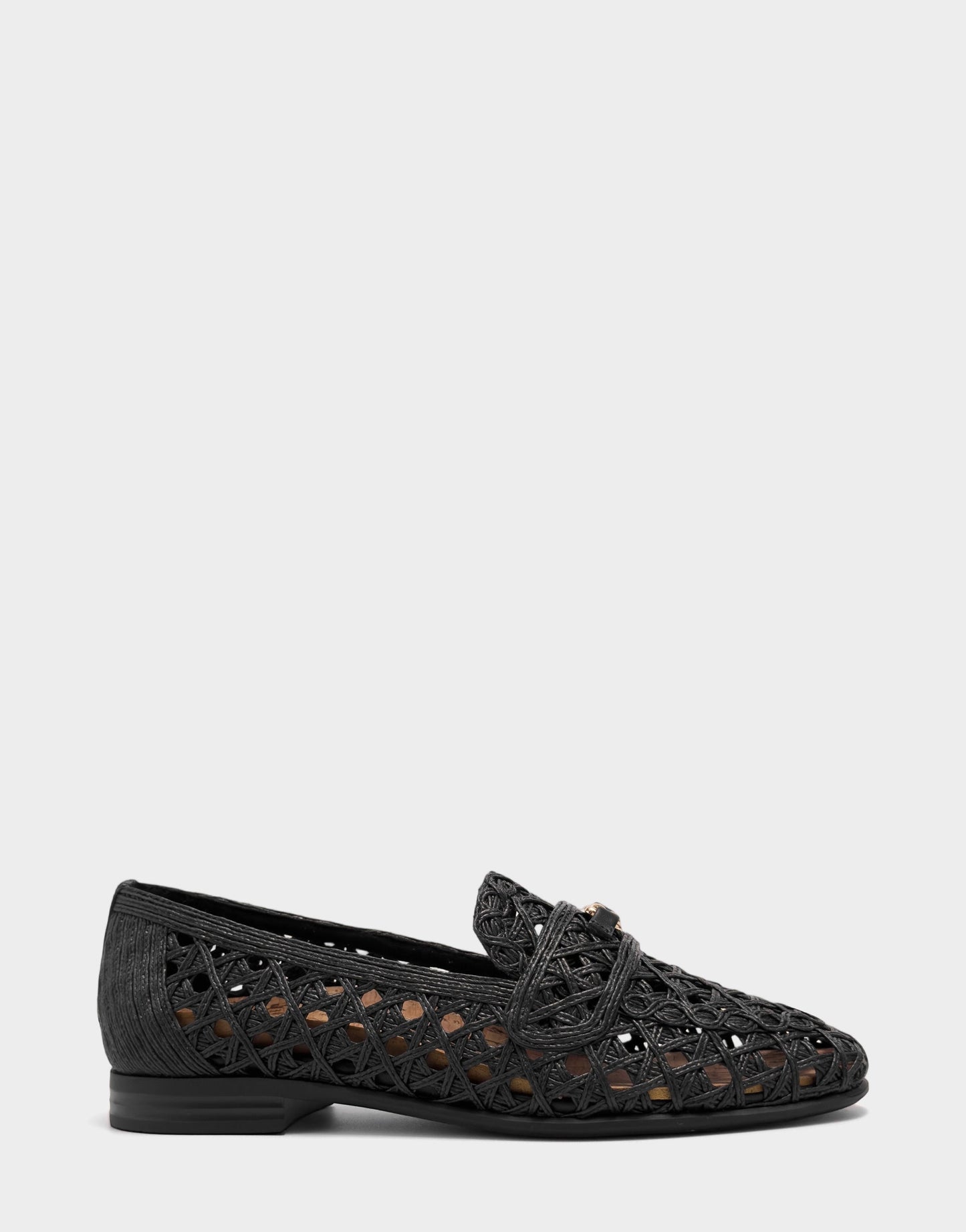 Aerosoles Women's Dress Flat in Black Faux Raffia