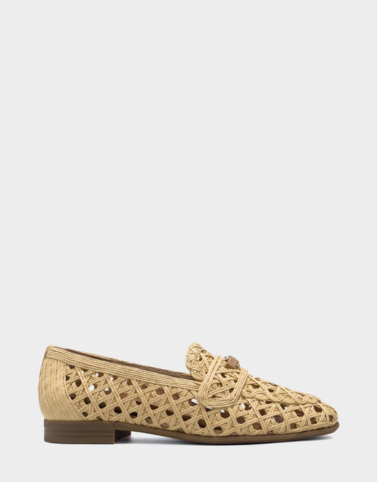 Aerosoles Women's Dress Flat in Natural Faux Raffia