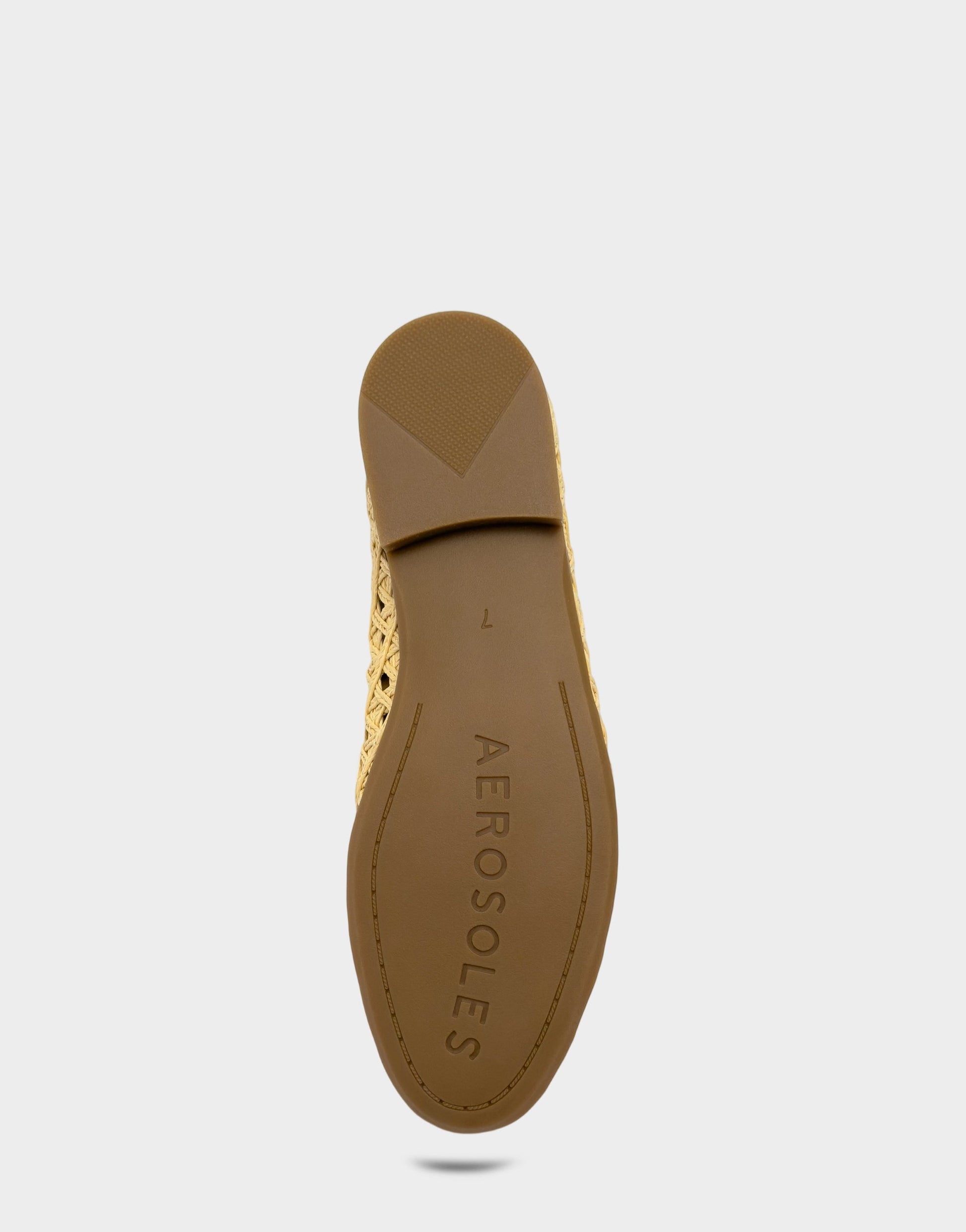 Aerosoles Women's Dress Flat in Natural Faux Raffia