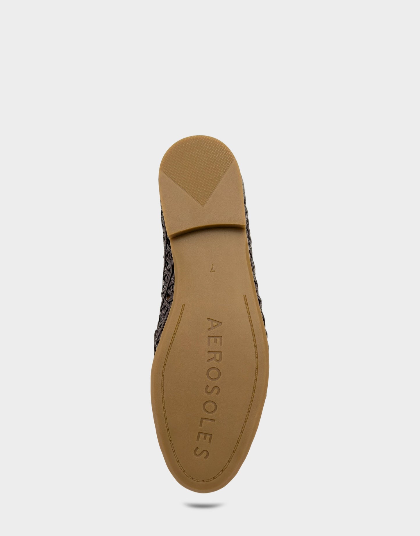 Aerosoles Women's Dress Flat in Dark Brown Faux Raffia