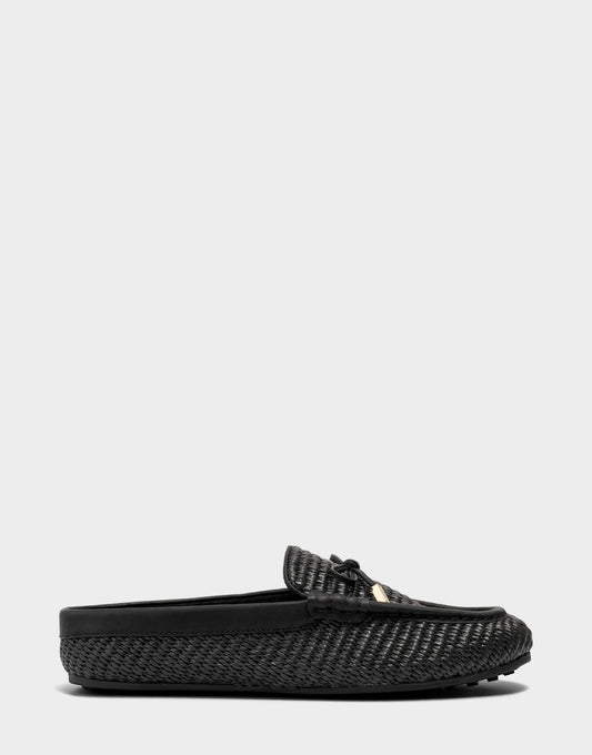 Aerosoles Women's Mule in Black Basket Raffia