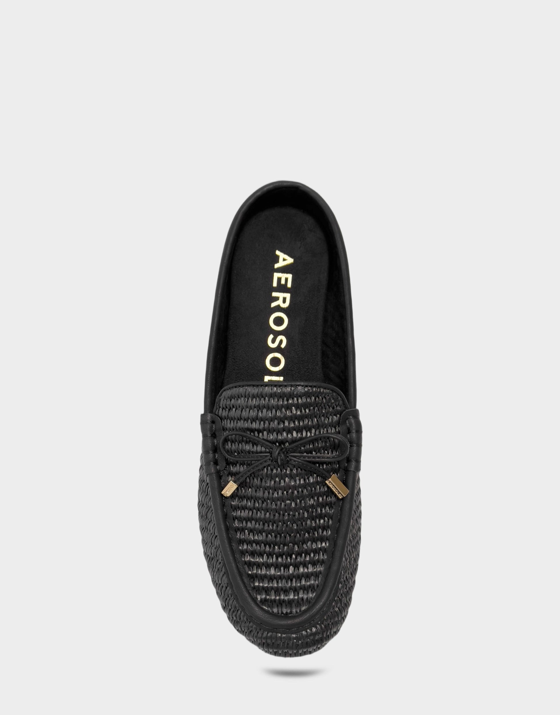 Aerosoles Women's Mule in Black Basket Raffia