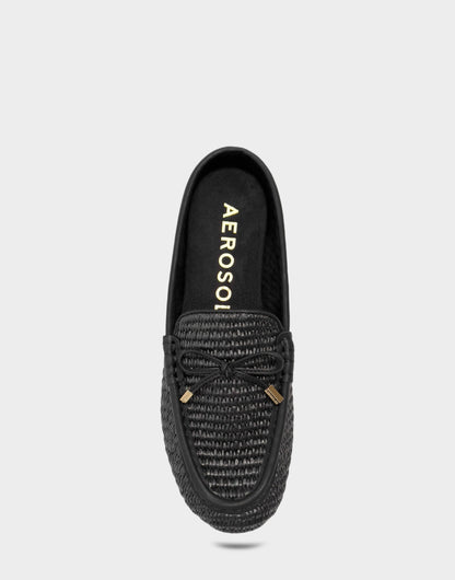 Aerosoles Women's Mule in Black Basket Raffia