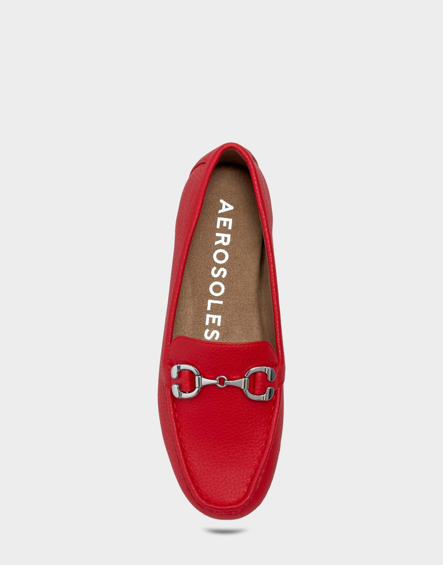 Aerosoles Women's Casual Loafer in Rich Red Faux Pebbled