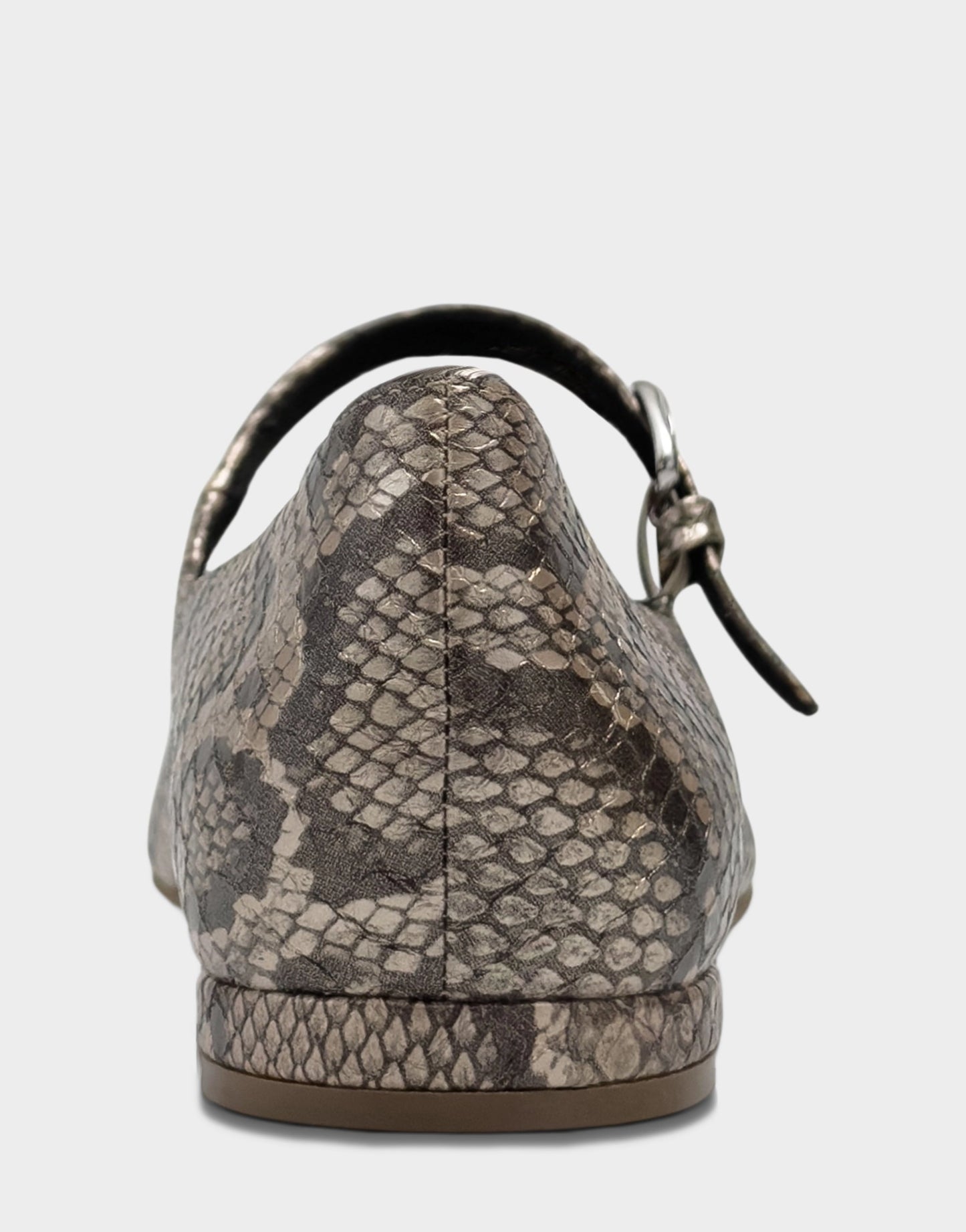 Aerosoles Women's Casual Flat in Champagne Faux Metallic Snake Print