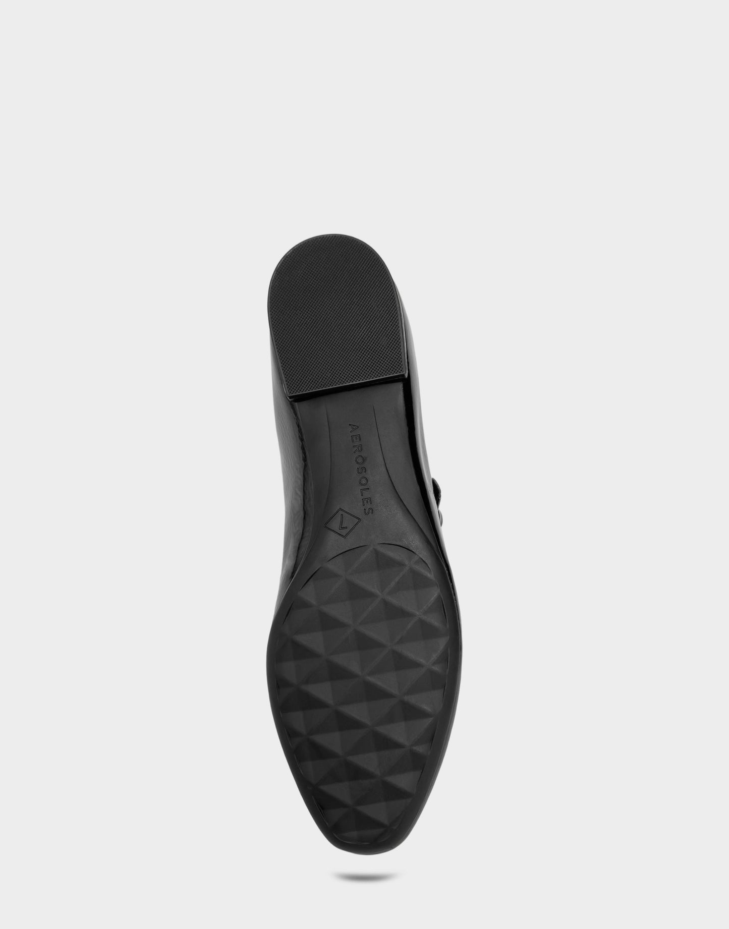 Aerosoles Women's Casual Flat in Black Faux Crinkle Patent