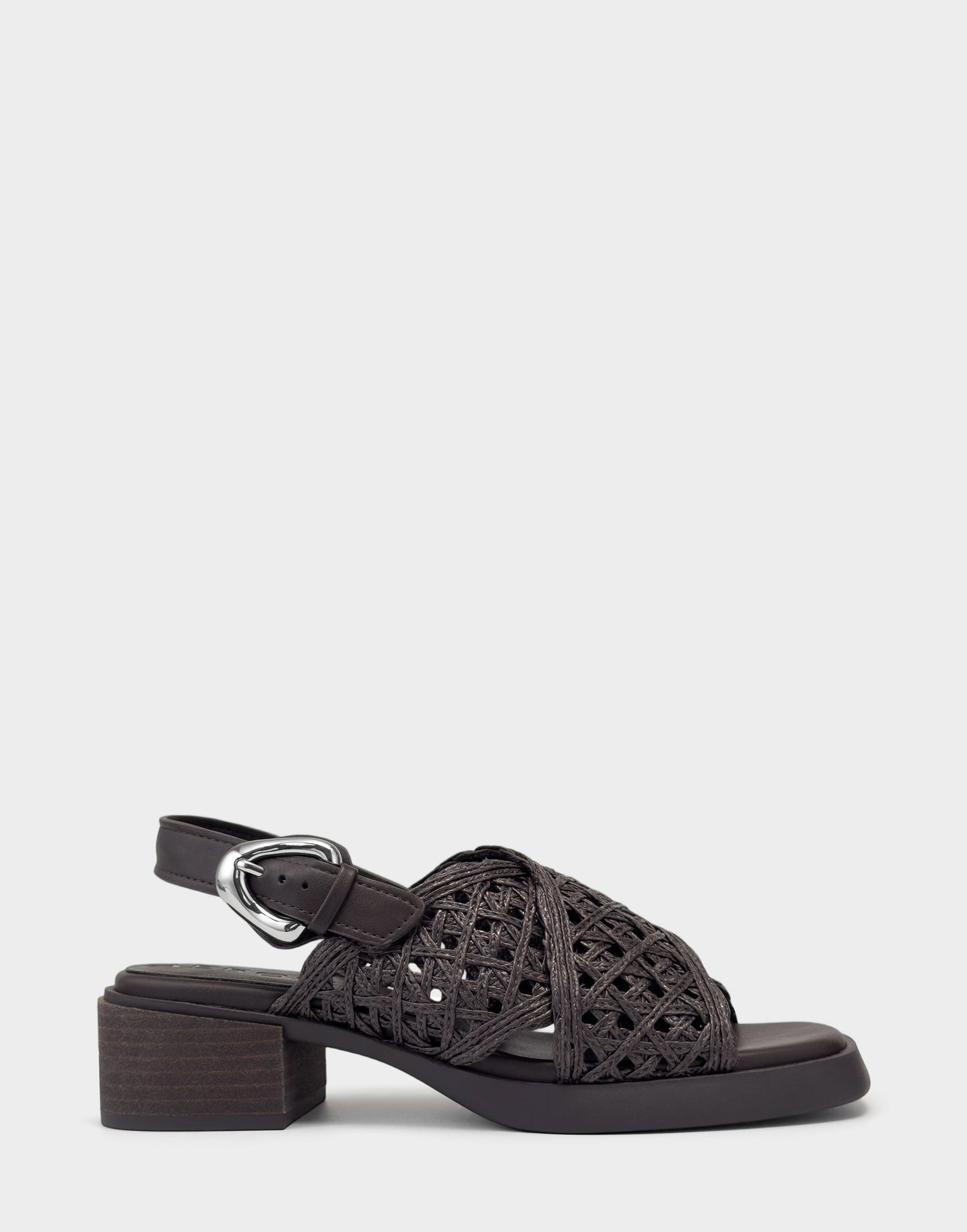 Aerosoles Demi Sandal In Dark Brown Crochet Raffia