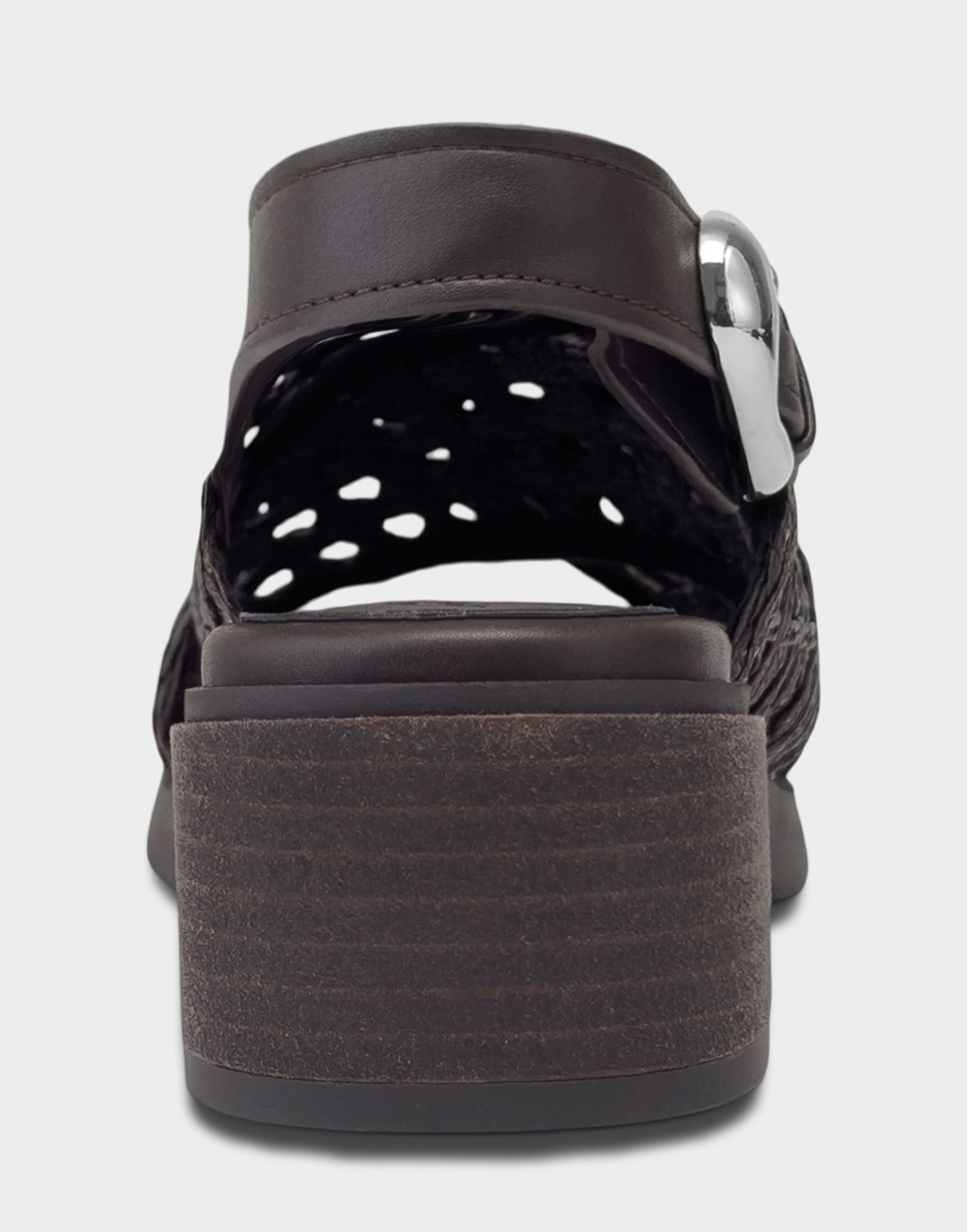 Aerosoles Demi Sandal In Dark Brown Crochet Raffia