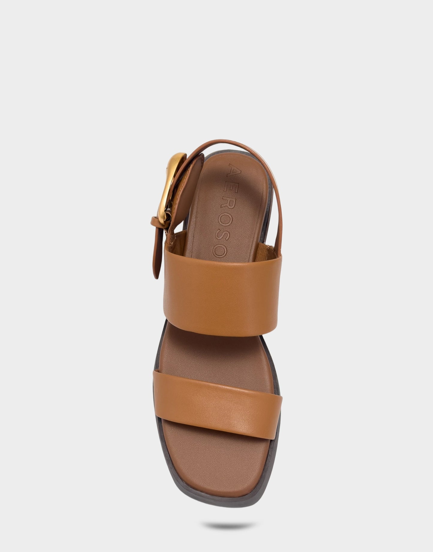 Aerosoles Women's Heeled Sandal in Tan Faux Soft Leather