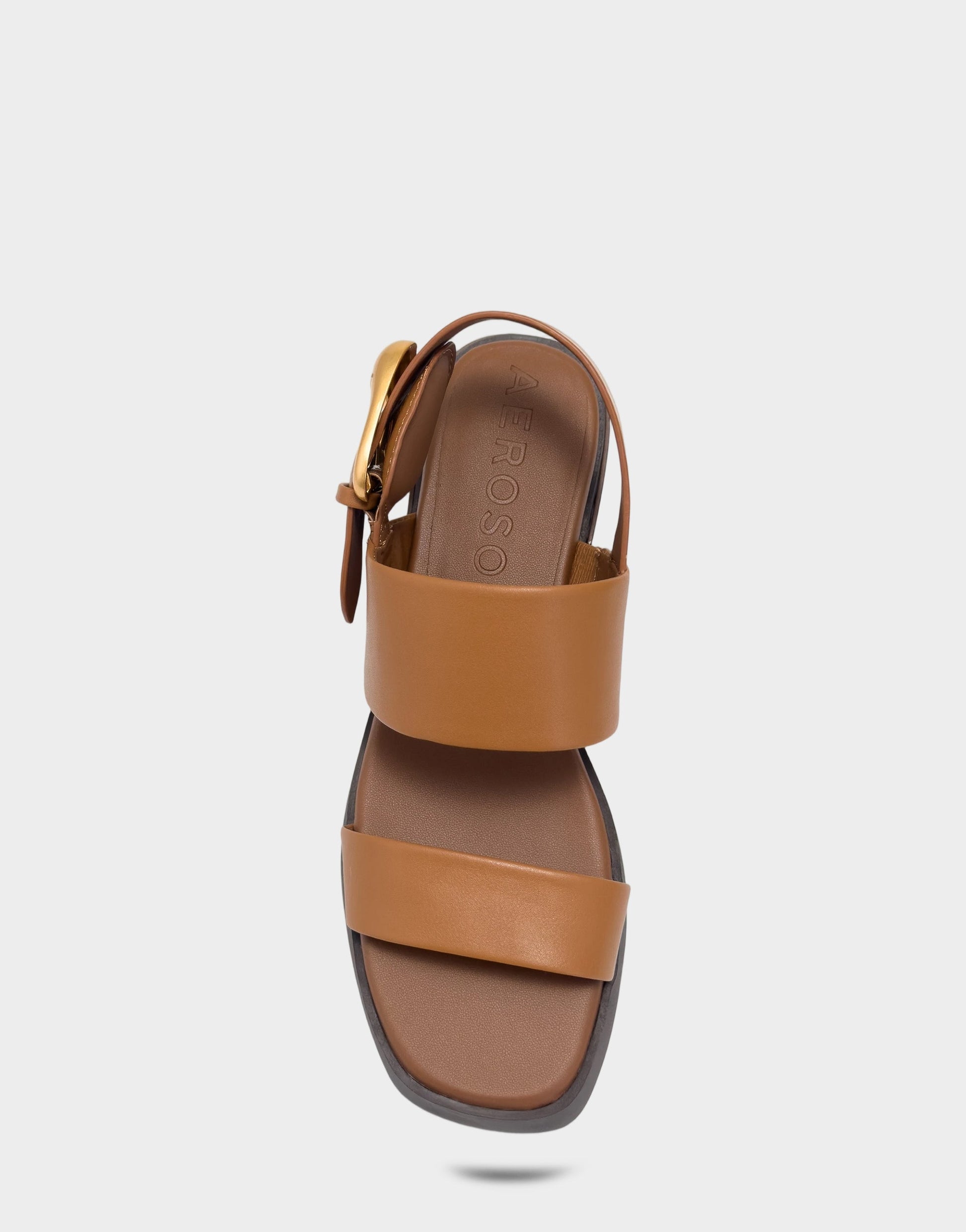 Aerosoles Women's Heeled Sandal in Tan Faux Soft Leather