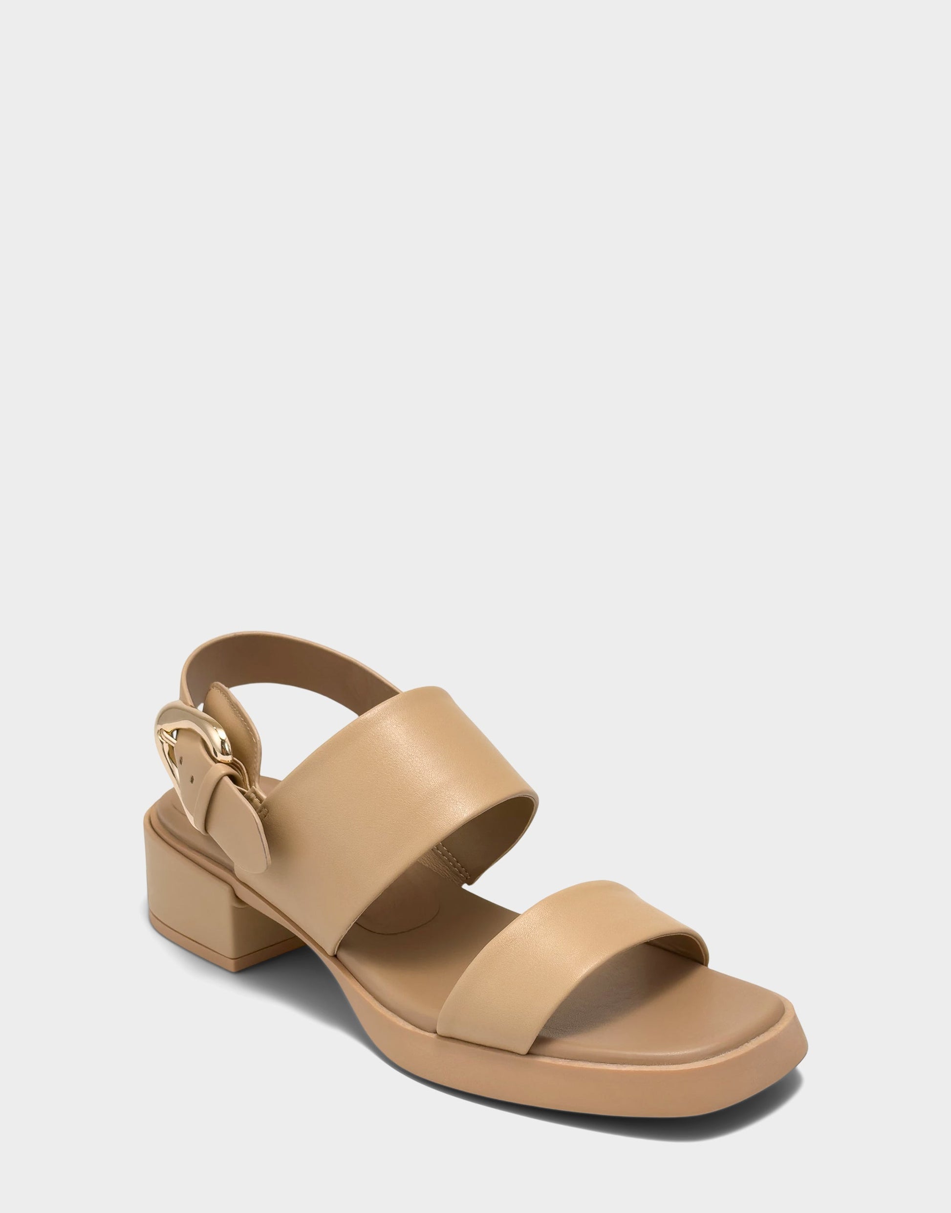 Aerosoles Women's Heeled Sandal in Beige Bisque Faux Soft Leather