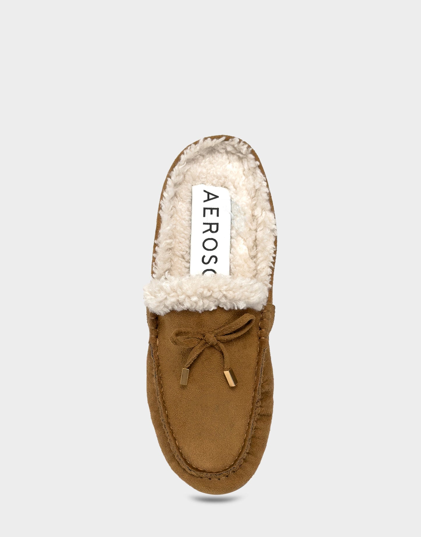 Aerosoles Women's Loafer Mule in Tobacco Faux Suede/Shearling