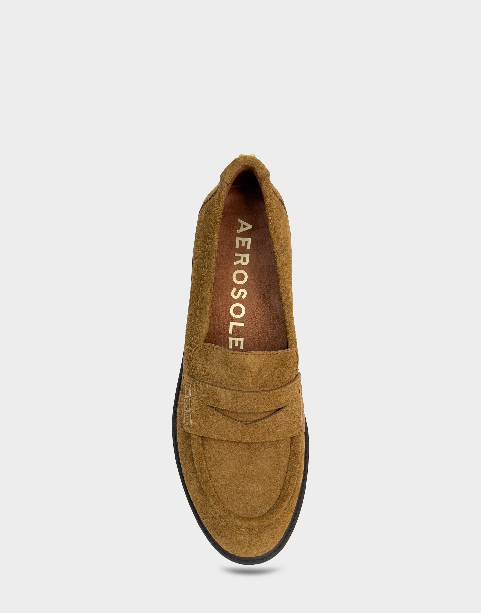 Aerosoles Women's Tailored Loafer in Tobacco Suede