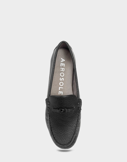 Aerosoles Women's Driver in Black Faux Leather