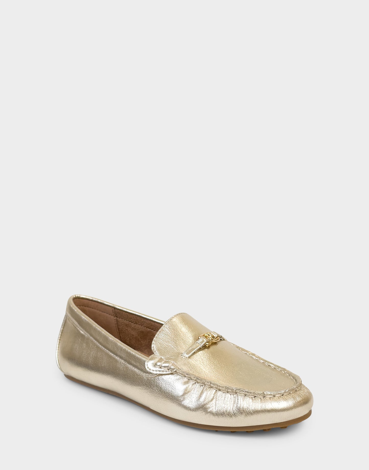 Aerosoles Women's Driver in Soft Gold Faux Leather