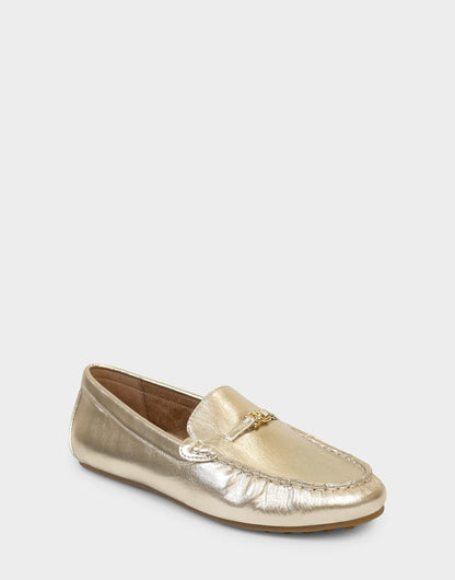 Aerosoles Women's Driver in Soft Gold Faux Leather