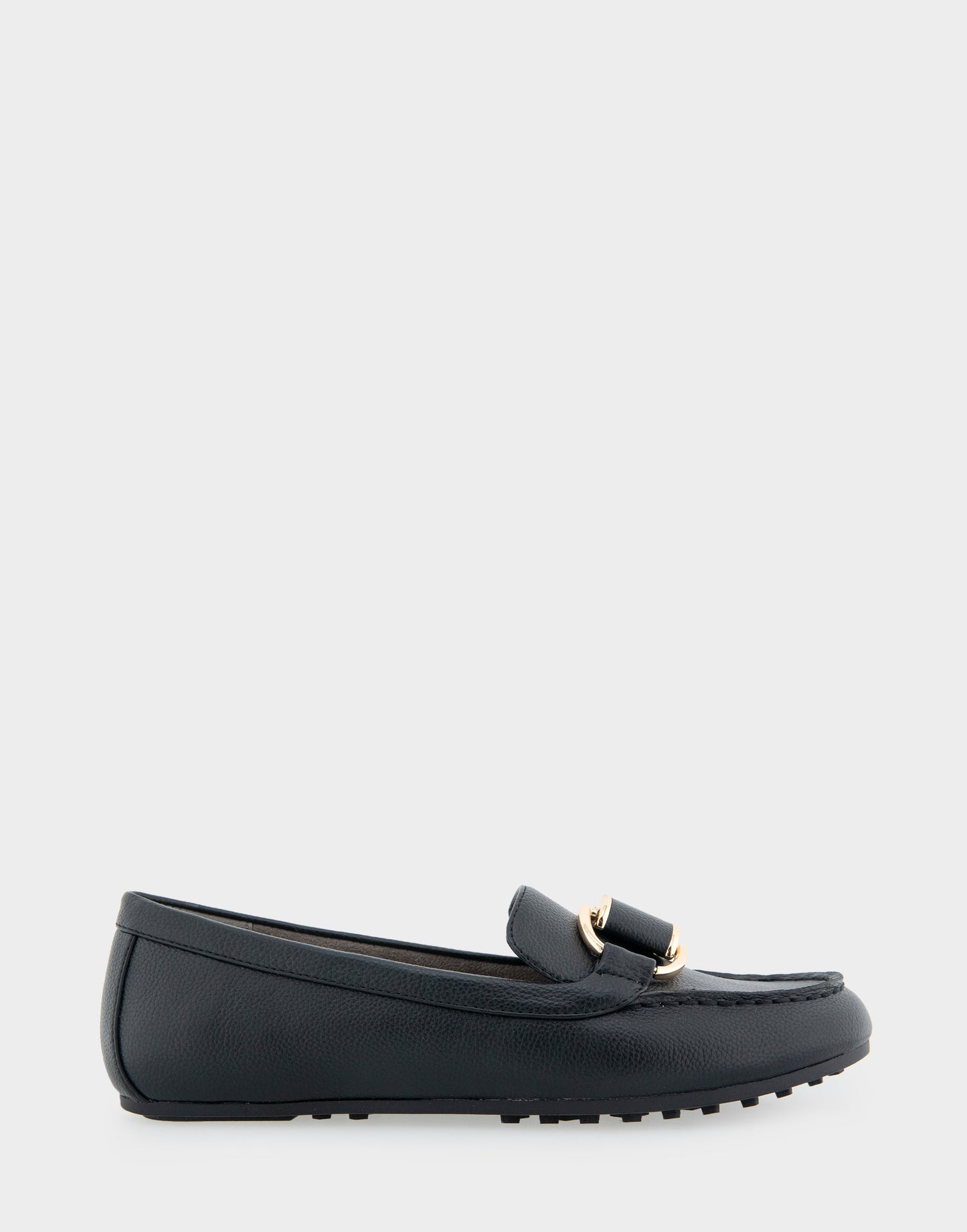 Aerosoles Denver Black Faux Leather Ornamented Loafer