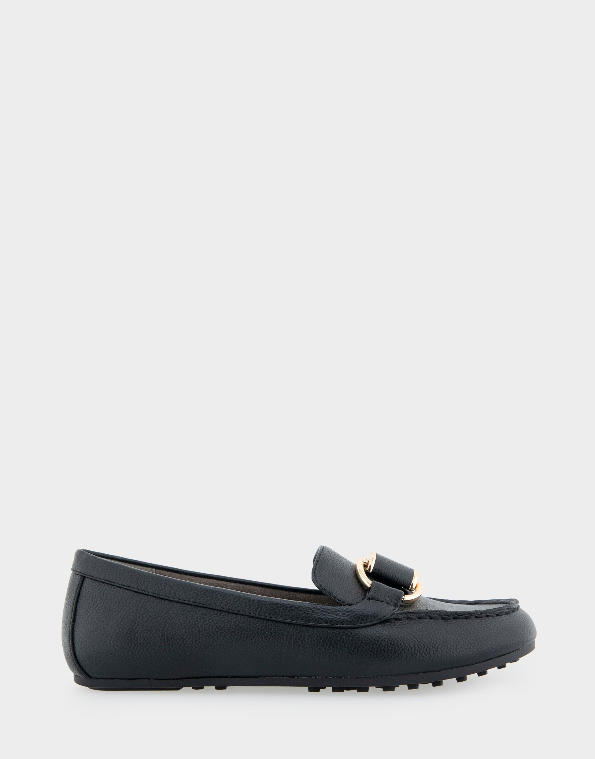 Aerosoles Denver Black Faux Leather Ornamented Loafer
