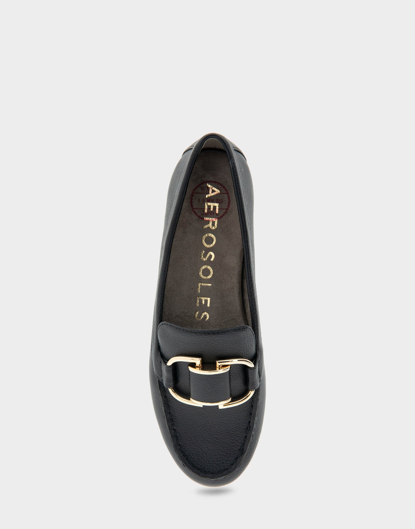Aerosoles Denver Black Faux Leather Ornamented Loafer