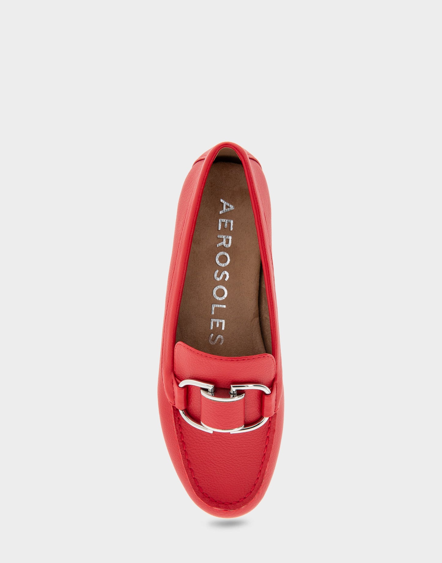 Aerosoles Denver Racing Red Faux Leather Ornamented Loafer