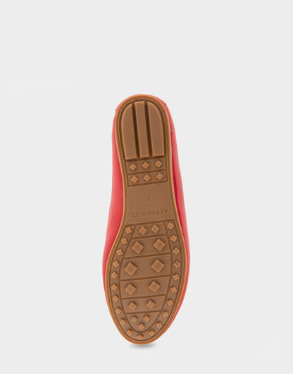 Aerosoles Denver Racing Red Faux Leather Ornamented Loafer