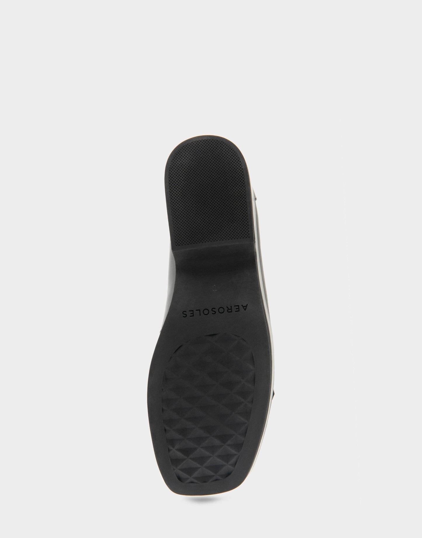 Aerosoles Women's Flatform Loafer in Black Faux Leather