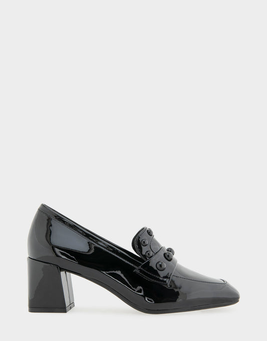 Aerosoles Women's Heeled Loafer in Black Patent