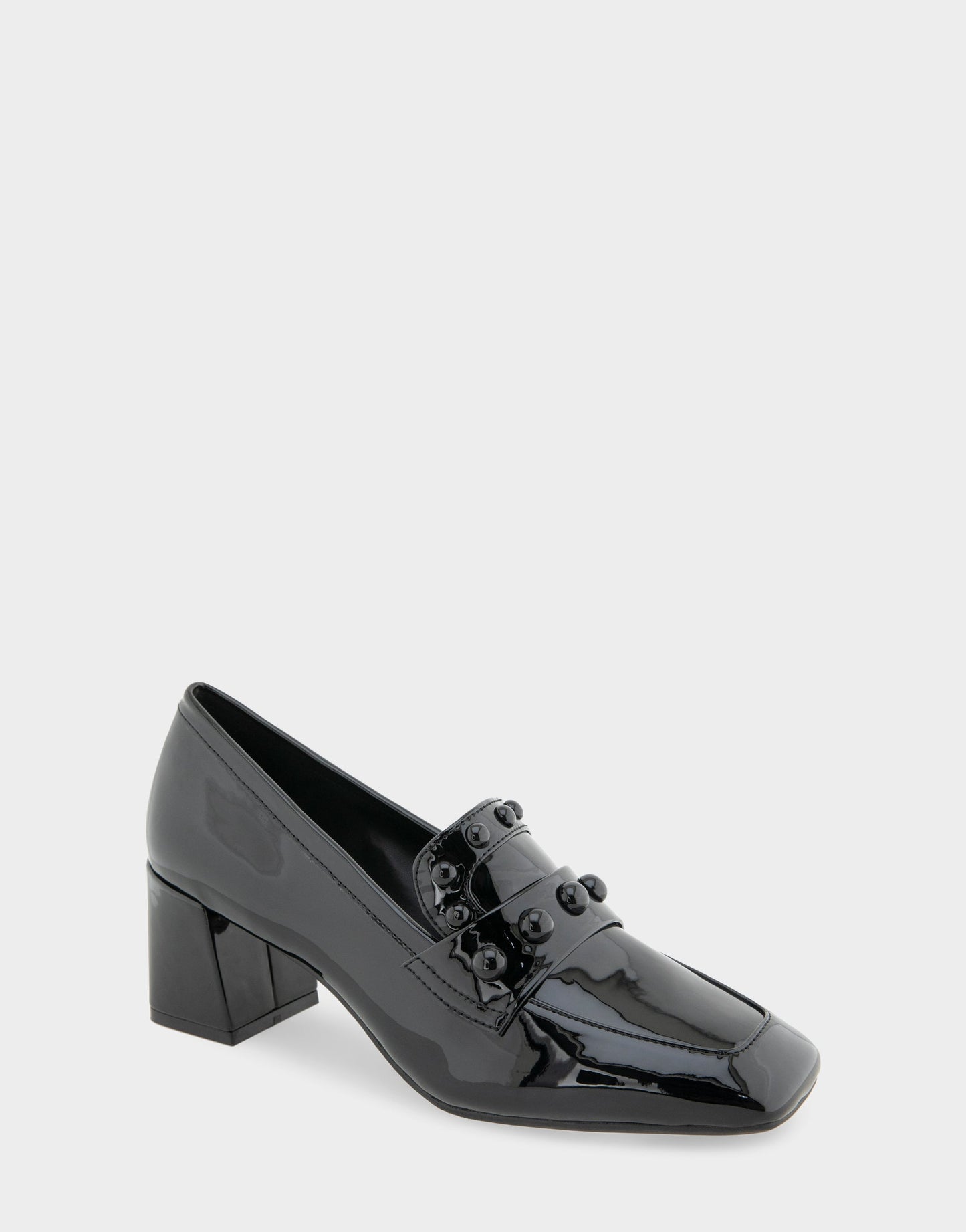 Aerosoles Women's Heeled Loafer in Black Patent