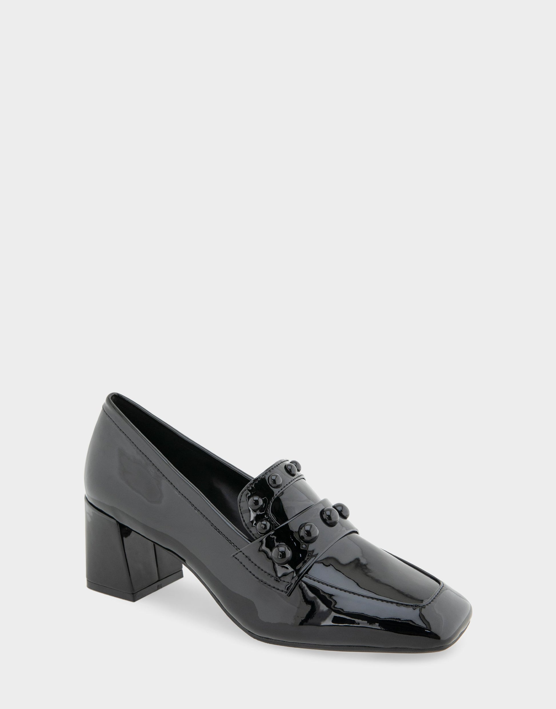 Aerosoles Women's Heeled Loafer in Black Patent
