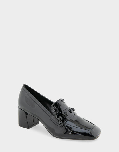 Aerosoles Women's Heeled Loafer in Black Patent