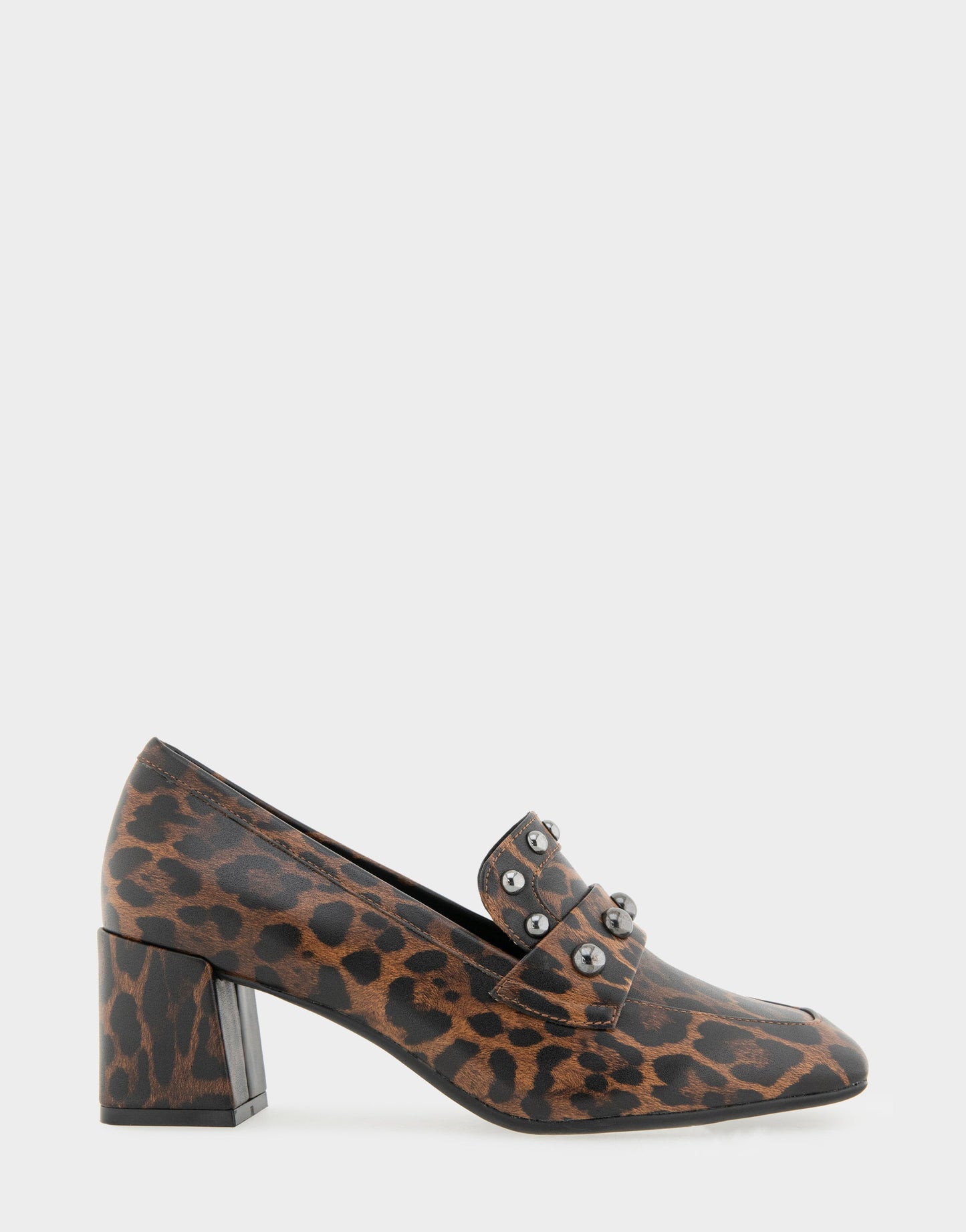 Aerosoles Women's Heeled Loafer in Leopard Print Faux Leather