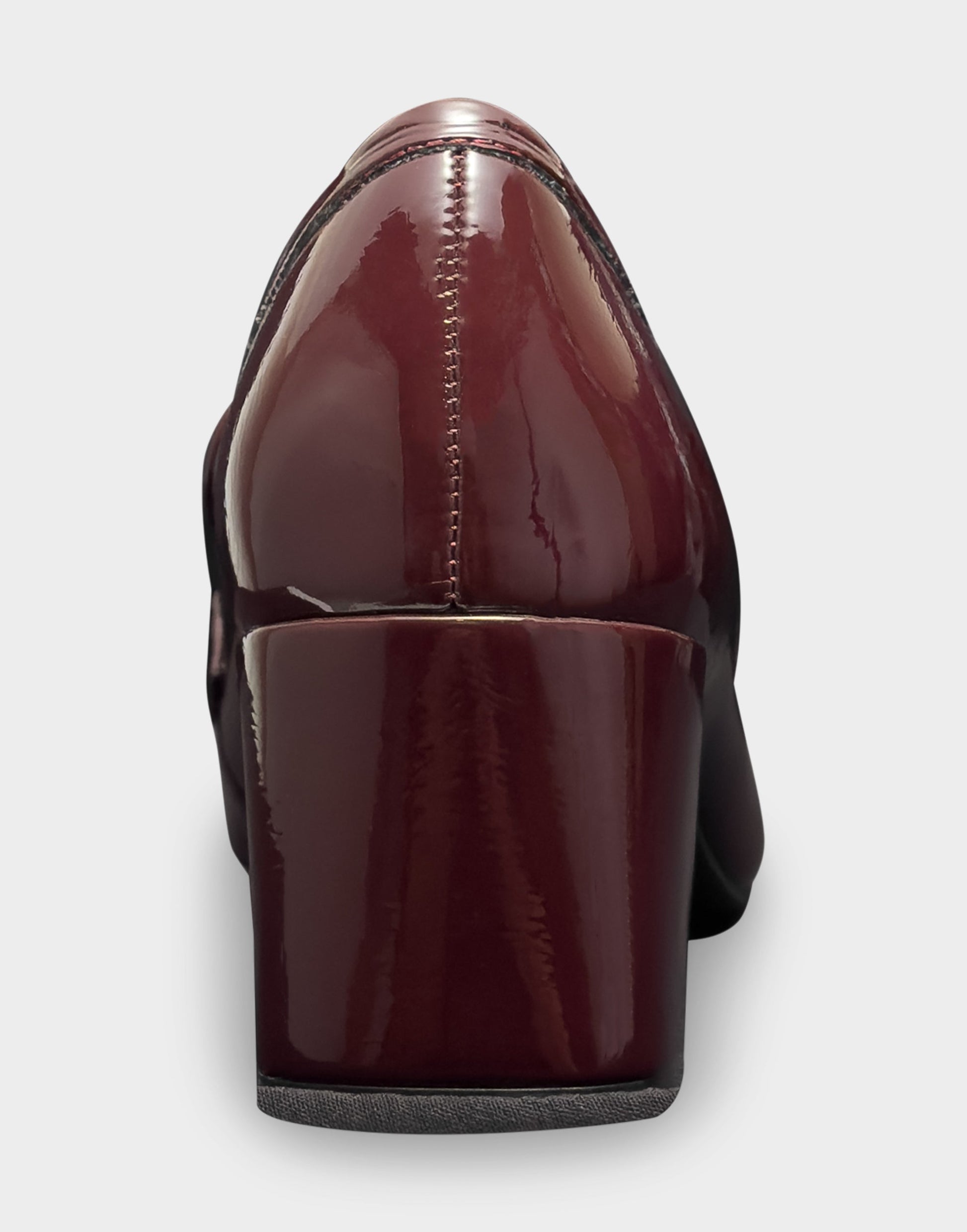 Aerosoles Women's Heeled Loafer in Merlot Crinkle Patent