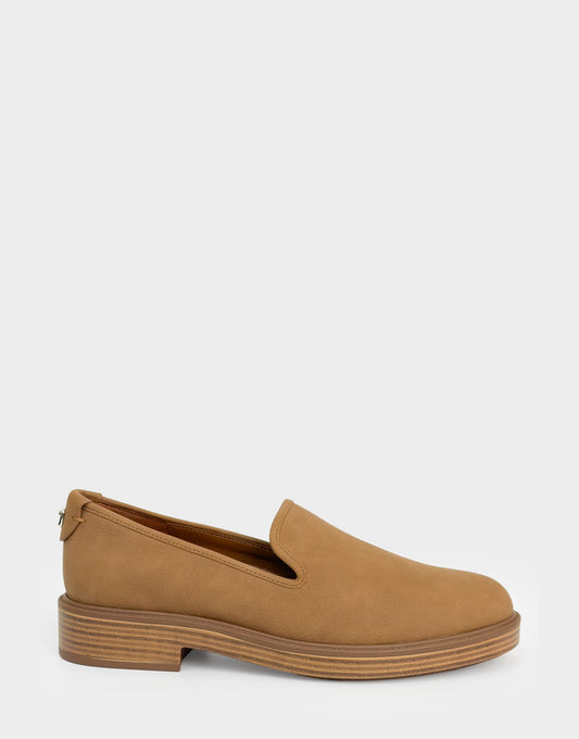 Aerosoles Women's Tailored Loafer in Tan Faux Nubuck