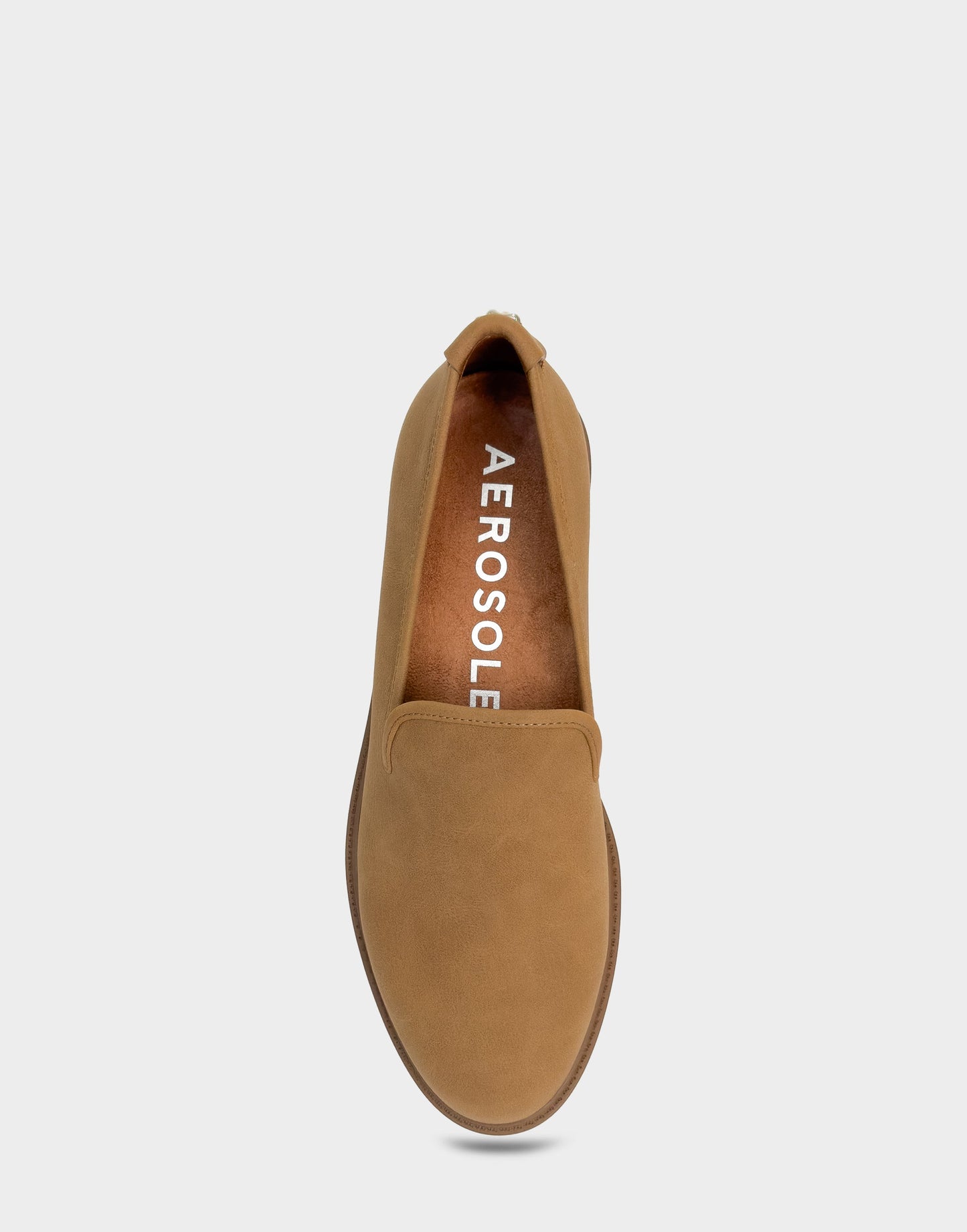 Aerosoles Women's Tailored Loafer in Tan Faux Nubuck