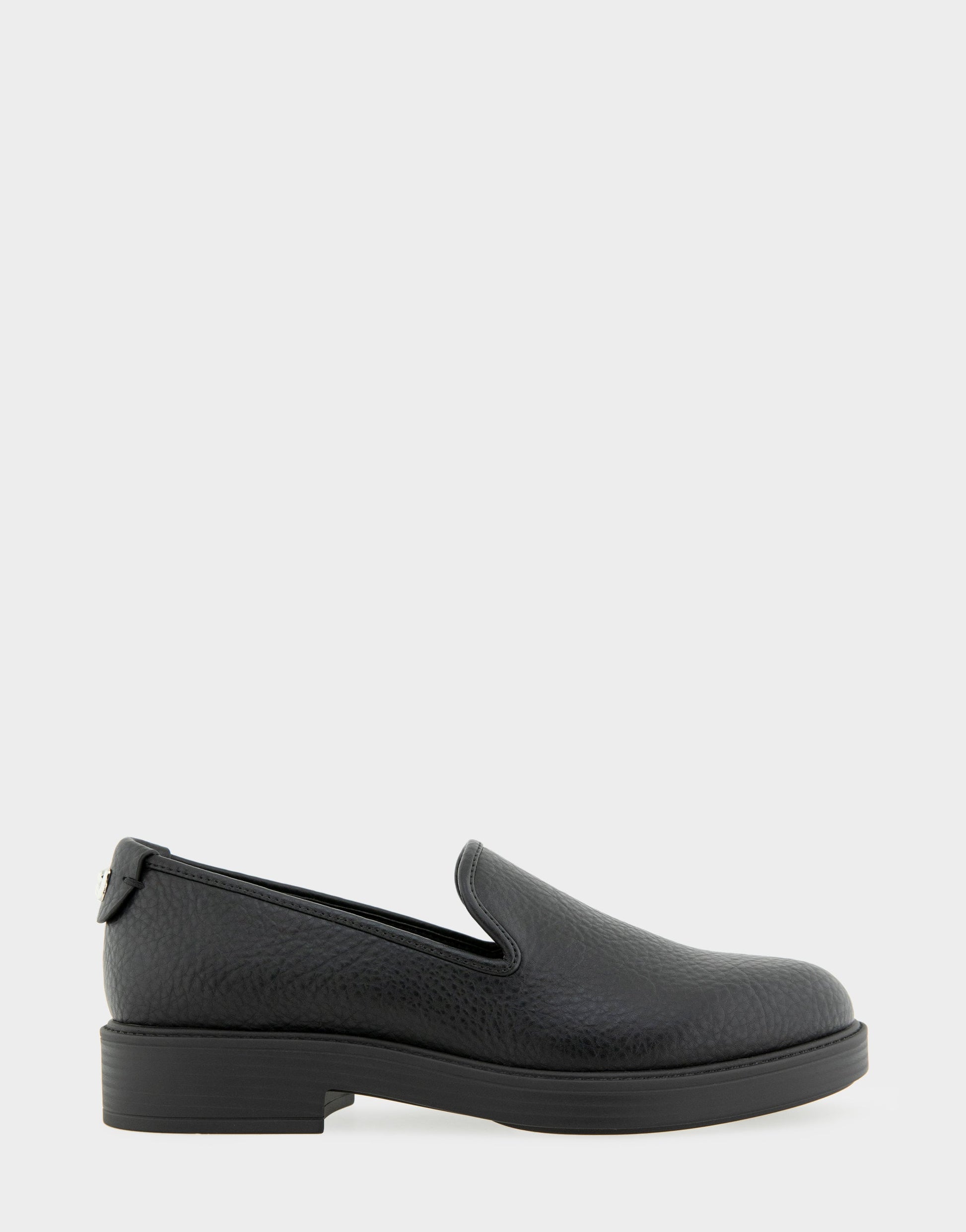 Aerosoles Women's Tailored Loafer in Black Faux Leather