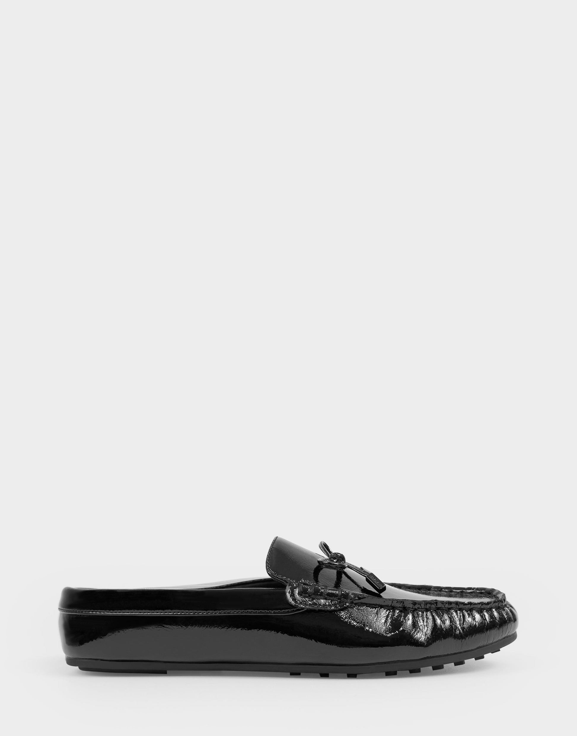 Aerosoles Women's Loafer Mule in Black Crinkle Patent
