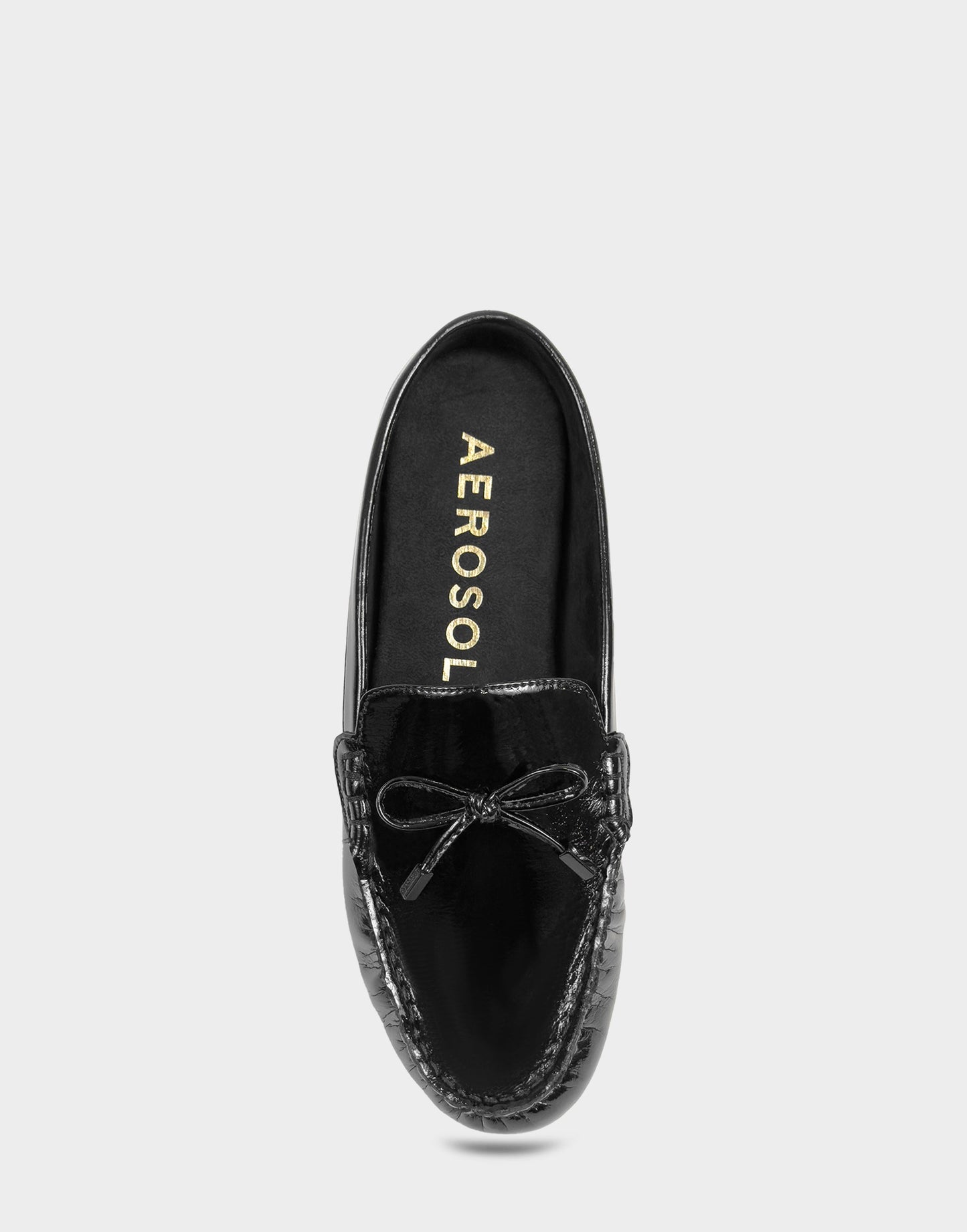 Aerosoles Women's Loafer Mule in Black Crinkle Patent