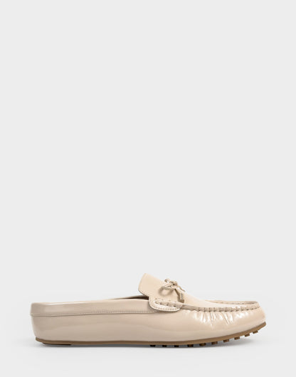 Aerosoles Women's Loafer Mule in Stone Crinkle Patent