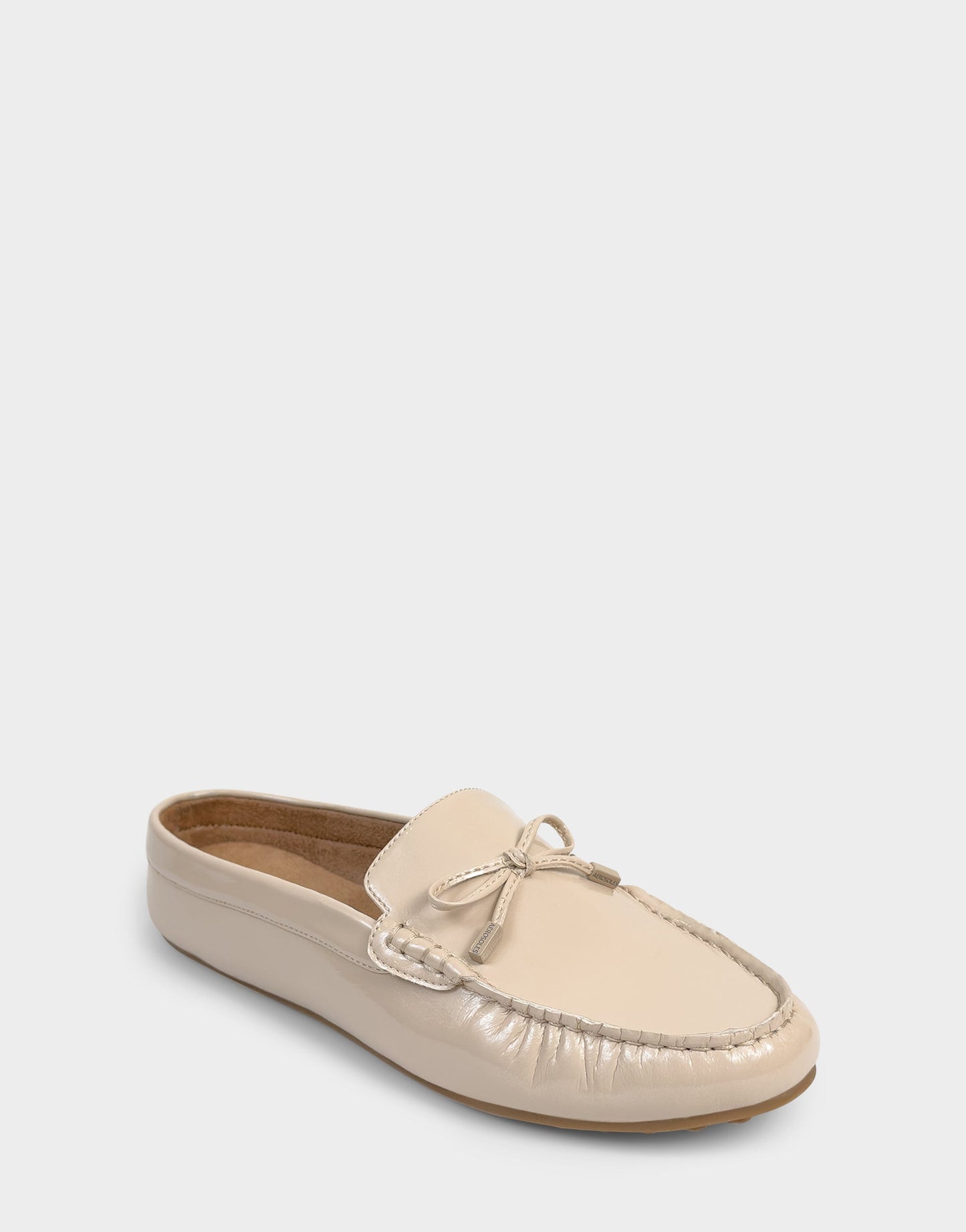 Aerosoles Women's Loafer Mule in Stone Crinkle Patent