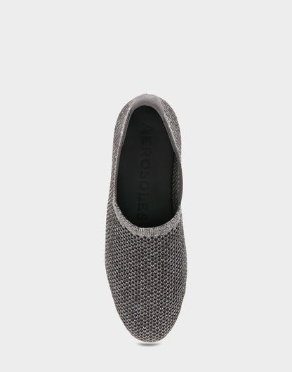 Aerosoles Women's Loafer in Gunmetal Metallic Knit