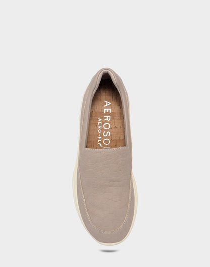 Aerosoles Women's Casual Loafer in Dune Faux Croc Nubuck/Faux Leather