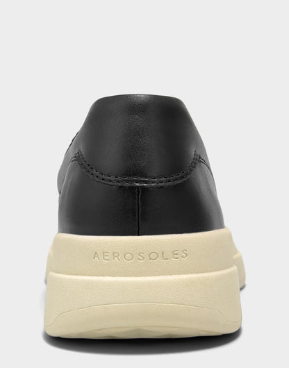 Aerosoles Women's Casual Loafer in Black Faux Soft Leather