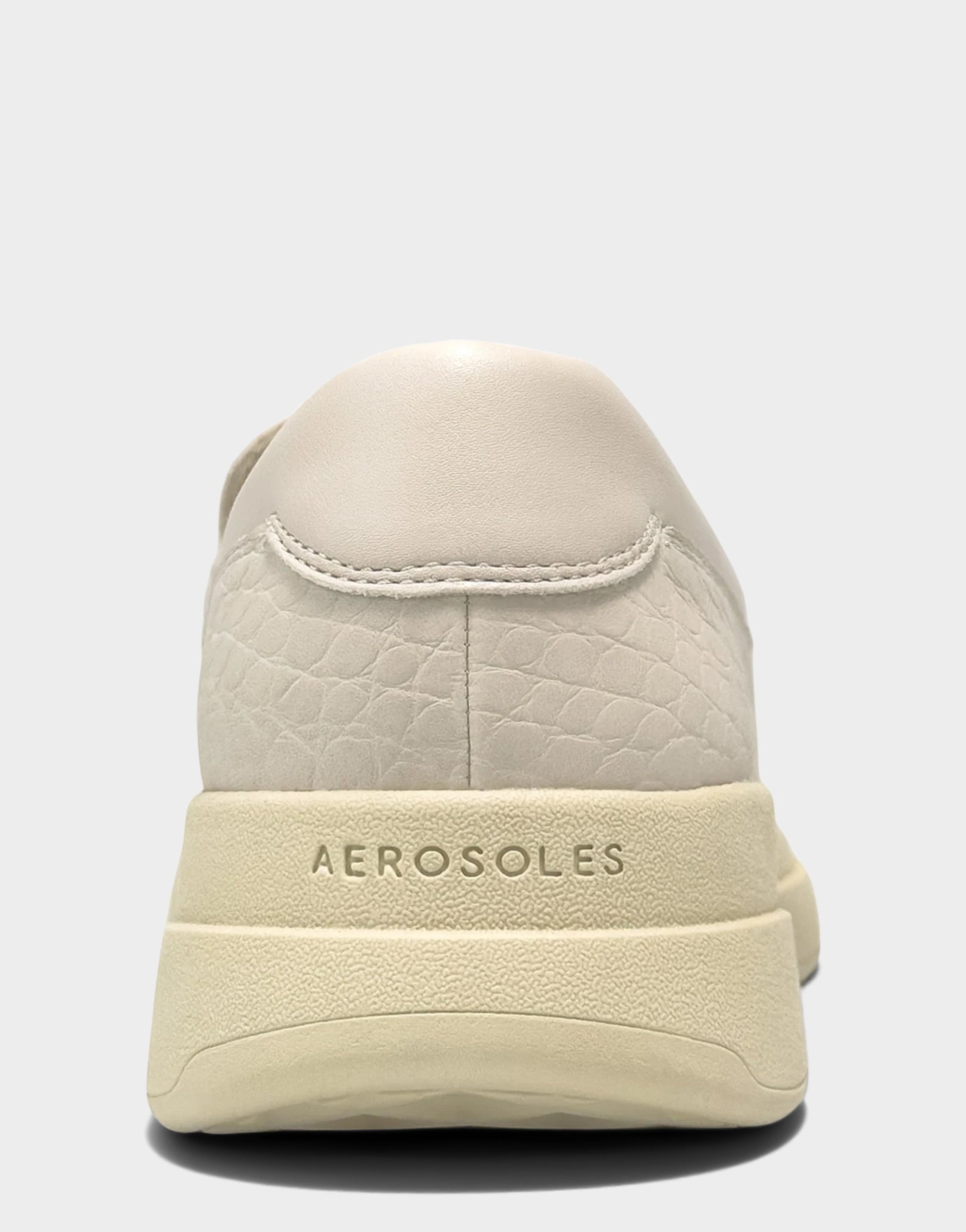 Aerosoles Women's Casual Loafer in Eggnog Faux Croc Nubuck/Faux Leather