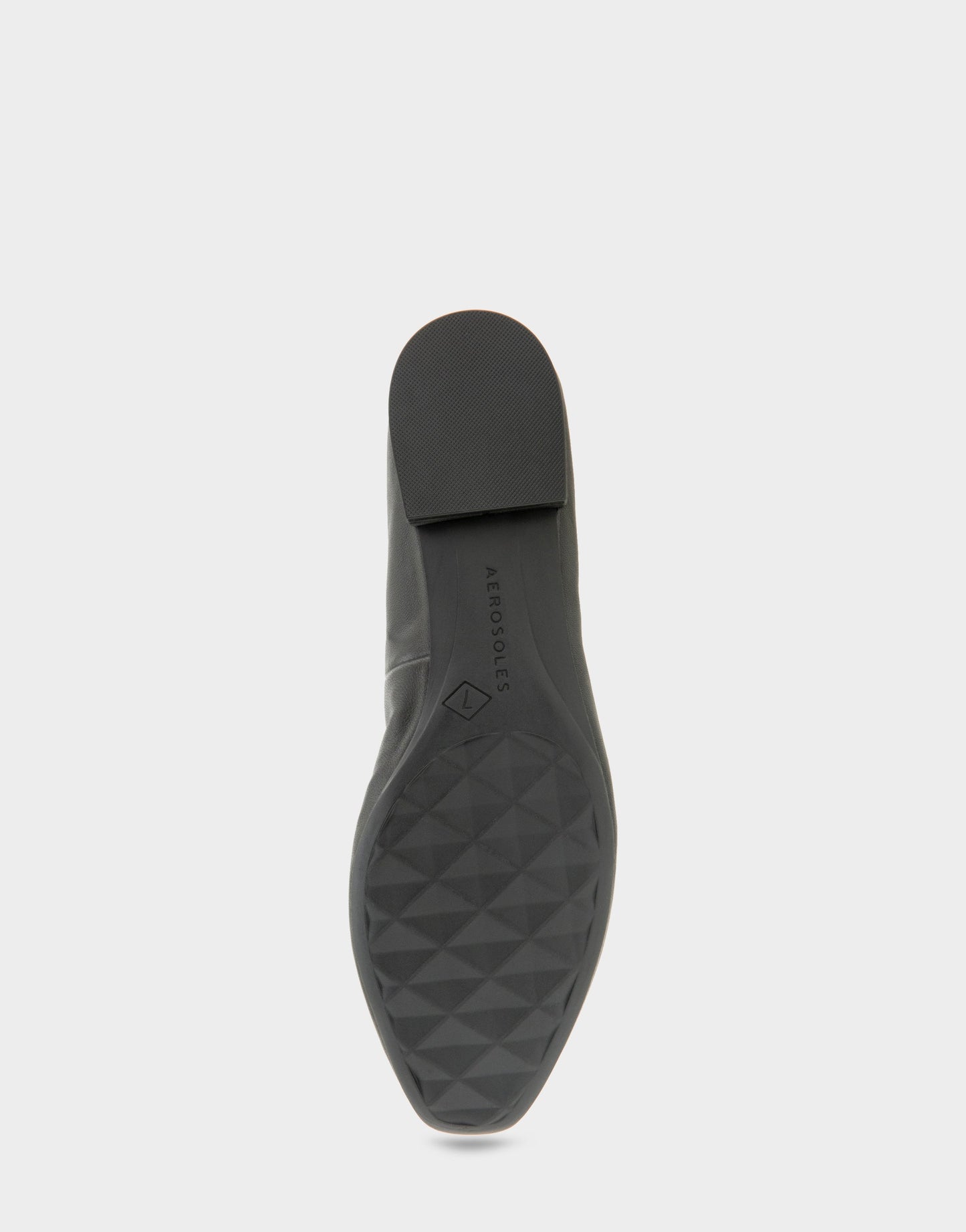 Aerosoles Women's Ballet Flat in Black Leather