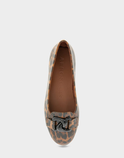 Aerosoles Women's Ballet Flat in Leopard Print Patent